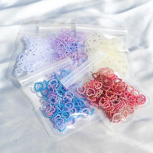 하트 진주 네일 파츠 네일데코 장식 셀프네일아트 10개입, 화이트, 10개