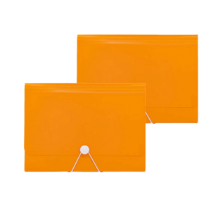 올러바웃 다기능 폴더 A4 파일 케이스, 2개, 오렌지