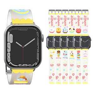 BT21 미니니 스위티 애플워치 호환 소프트 밴드, 38/40/41mm, 타타, 1개