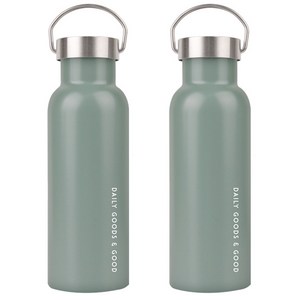 디지지 핸들 진공 텀블러 2개, 그린+그린, 500ml