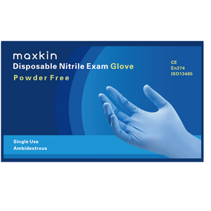 maxkin 맥스킨 니트릴 장갑 100매입, 아쿠아블루, 중(M), 1개