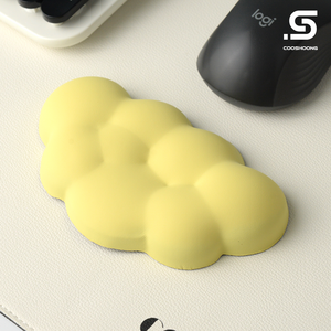 쿠슝 구름 팜레스트 마우스 손목 받침대 마우스패드 손목 쿠션, 12.Light yellow (라이트 옐로우), 1개