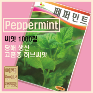 사이버가든 페퍼민트 씨앗 1000립- 네델란드산 다년생 허브 mint seeds, 1개