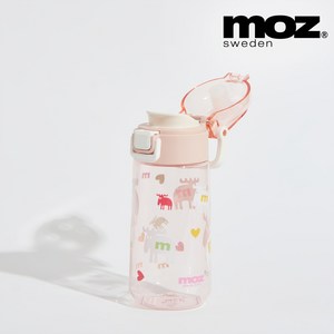 MOZ 스웨덴 원터치 트라이탄 키즈 보틀 물병, 1개, 480ml, 헤이즐핑크