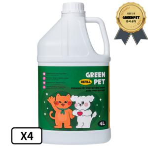 그린펫 펫 프로텍션 스프레이 탈취소독제, 4개, 4000ml
