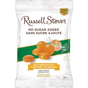 Russell Stove Buttescotch No Suga Added Had Candies Bag 150g/5.3oz. (Impoted fom Canada), 1개, 150g