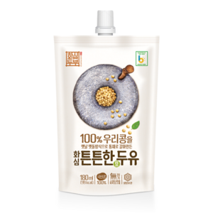 100% 국산콩 화심두부 튼튼한 두유 180ml x 10봉, 10개