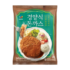 CJ 육즙가득 바삭한 식감 [홈파티]CJ 경양식돈까스 340g 야식 혼밥족 캠핑, 2개