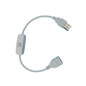 SGMK USB 전원 온오프 스위치 케이블 화이트, 28cm, 1개