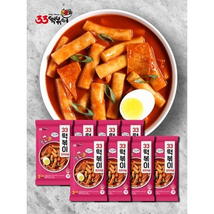 [33떡볶이] 오리지널 국물떡볶이 (3인분 566g), 8개, 566g