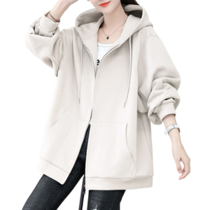 가을 여성 후드 집업 카디건 캐주얼 코트 Women's Hooded Coat 인어미남 C11 F382F181