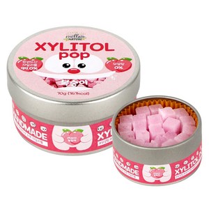 수제 장인 자일리톨 팝 캔디 사탕 복숭아 70g 핀란드산 100%, 1개