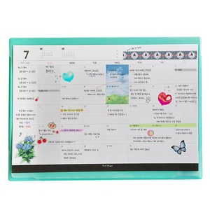 아이씨엘디자인 2025 먼슬리플래너 마우스 패드 세트, 민트, 1세트