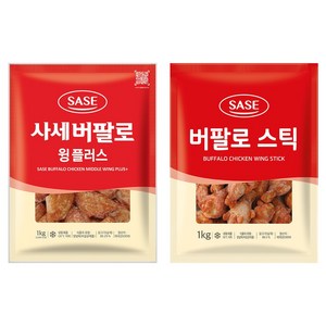 사세 버팔로윙 플러스 + 버팔로스틱, 1kg, 2개