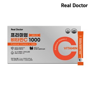 리얼닥터 프리미엄 비타민C 1000 분말 항산화 피로회복 고용량 1 000mg 하루 1포 200일분 대용량 레몬즙과즙분말, 400g, 200회분, 1박스