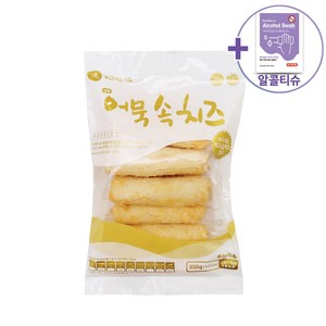 미도어묵 어묵속 치즈(치즈말이) 350g 어묵 + 더메이런알콜티슈, 1개