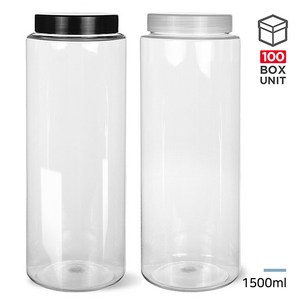 페트용기 팜스원형 1500ml 다용도 플라스틱 팜스용기, 1500ml 화이트캡 (1개), 1개