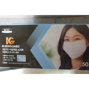 크린가드 비말 차단 크린 일회용 마스크 흰색 KF AD, 50개입, 6개