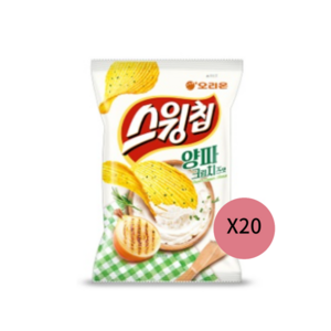 오리온 스윙칩 양파크림치즈(60g), 20개, 60g