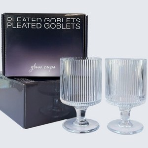 잇어스 빈티지 플리츠 고블렛 2P세트, 2개, 280ml