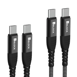 비블럭 CtoC 케이블 PD 60w 초고속 충전 2개입, CtoC 60w 케이블[1.2m+2.4m], 2개