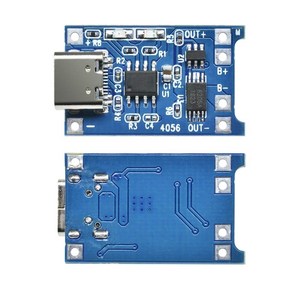 리튬배터리 충전 모듈 보호회로 내장형 MICRO USB C TYPE C타입 아두이노 18650, C타입 리튬배터리 충전모듈, 1개