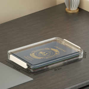 PET 투명 문서 보관함 2종 세트 - A4 호환/방수/방진 프리미엄 정리함, 높이4.2cm