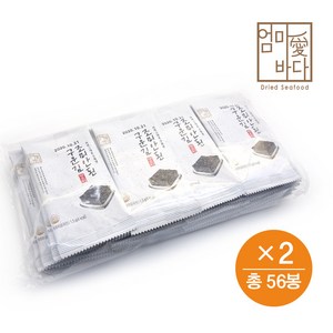 엄마애바다 조미안된 구운 도시락김 56봉(각1.5g), 1.5g, 56개