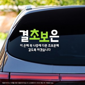 108 STUDIO 결초보은 초보운전 차량스티커, M, 3G-315, 1개