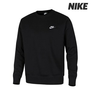 나이키 NSW 클럽 기모 맨투맨 BV2662 010 블랙 NIKE