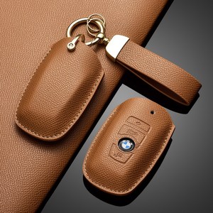 BMW 호환 가죽 키케이스 자동차 키링 키홀더, BMW-A타입, 브라운