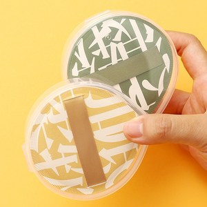 옥그라미 케이스 증정 XL 애기궁둥이퍼 모찌 파운데이션 쫀득 쿠션 엉덩이퍼프, 2개, 옐로우 그린