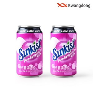 [광동직영] 썬키스트 제로 자두자몽소다 355ml x 48캔, 48개