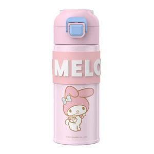 산리오 SANRIO 캐릭터 원터치 텀블러 400ml 보온병 보냉병 정품 라이센스, 마이멜로디 400ml, 1개