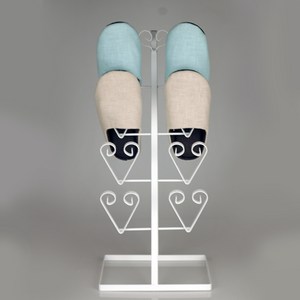 ELMORO 엘모르 4인 하트 실내화걸이 슬리퍼 꽂이, 4인 하트 화이트