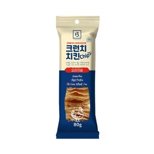 브리더랩 강아지 크런치 치킨 칩 오리지널 80g, 닭고기, 4개