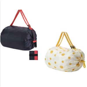 비오엠 1+1휴대용 접이식 장바구니 캠핑가방 대형, 네이비+옐로