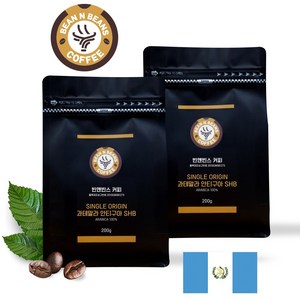 최고등급 화산 커피 원두 빈앤빈스 과테말라 안티구아 SHB 워시드, 1개, 200g, 홀빈(분쇄안함)