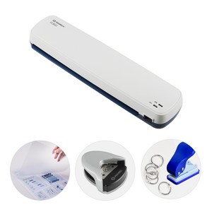 카피어랜드 퀄맥스 코팅기 초슬림 A3 2롤러 H360 +코팅지+코너라운더+펀칭기+링, 단품