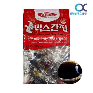 움트리 믹스간장 일회용 6g 회간장 만두간장, 1.2kg, 1개