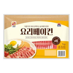 사조오양 요리베이컨 1kg 냉동베이컨 앞다리살, 2개