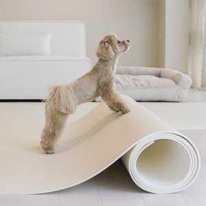 펫바이블 스테디 강아지매트 고양이 TPU 애견매트 미끄럼방지 롤 반려견 110x100cm, 크림베이지 110cmx300cm(복도 추천), 1개