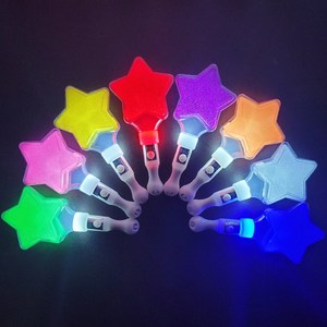 도매파티 야광 LED 파티 용품, 1개, 20-3 LED 미니별 응원봉 핑크색_GCU40