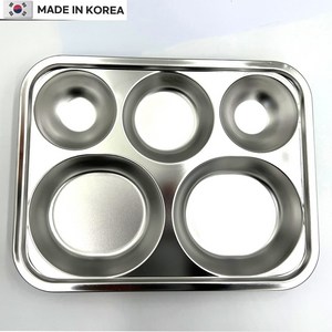 유아 원형식판 국산 스텐식판 캠핑식판 가정용 어린이집 유치원, 1개