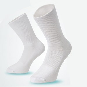 TXG Cushion Socks 흰색 당뇨양말 혈액순환 압박 보호대 지지대 양말, 1개, L