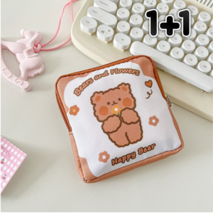 1+1 뽐뽐 생리대 파우치 다용도 사각파우치 여성용품