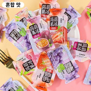 네 가지 맛 곤약젤리 곤약젤리파우치 과일젤리 복숭아젤리, 40개, 20g