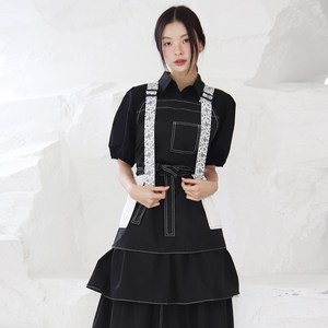 블랙칸타타 앞치마 카페앞치마 미용앞치마 방수 미용 공방 카페 apron, 1개