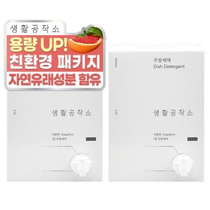 생활공작소 주방세제 자몽향, 2개, 5L