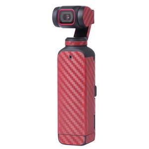 오토케 오즈모 포켓 악세사리 DJI OSMO POCKET ACCESSORY 액세서리 홀더 거치대 보호필름 삼각대 확장로드 케이블 나사 광각 어안 렌즈 가슴 체스트 무선모듈 충전, 옵션3-2-7) AC-G61 스티커 레드그레인, 1개